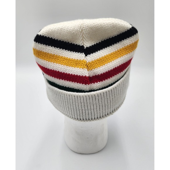 GLACIER‎ WINTER HAT KNIT WHITE STRIPED - Picture 8 of 10